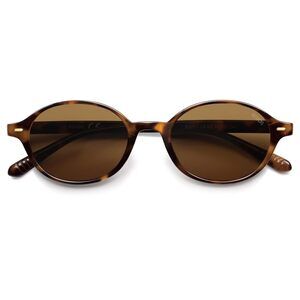 Retro Oval Round Polarized Sunglasses Womens Mens, Small Chic Vintage